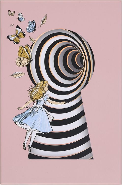 Produktbild: Moleskine Alice im Wunderland Notizbuch limitierte Ausgabe, L/A5, liniert, fester Einband, wiederverwendbare thematische Box