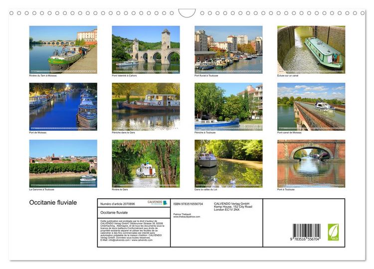 Produktbild: Occitanie fluviale (Calendrier mural 2026 DIN A3 vertical), CALVENDO calendrier mensuel