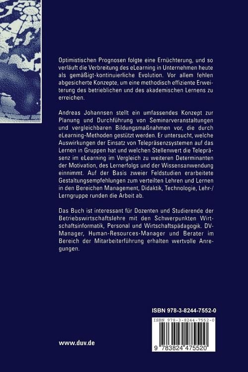 Produktbild: Telepr&auml;senz und eLearning