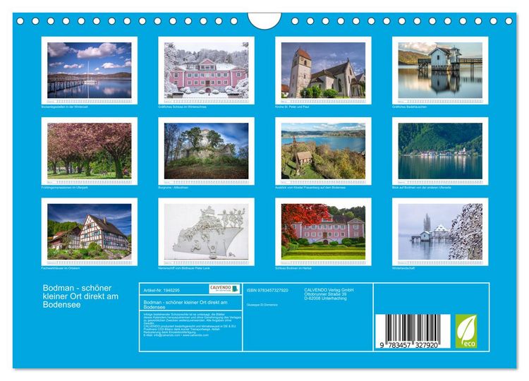 Produktbild: Bodman - sch&ouml;ner kleiner Ort direkt am Bodensee (Wandkalender 2026 DIN A4 quer), CALVENDO Monatskalender