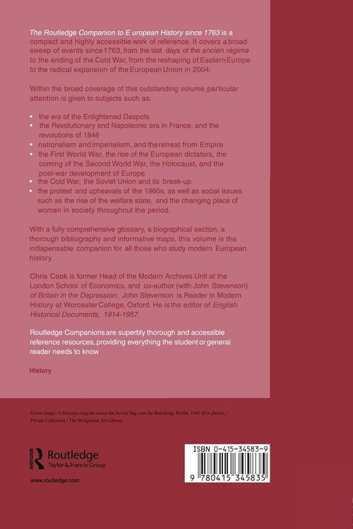 Produktbild: The Routledge Companion to Modern European History Since 1763