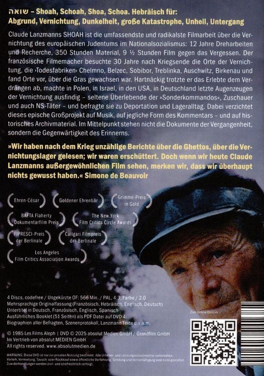 Produktbild: Shoah - Restaurierte Fassung [4 DVDs]