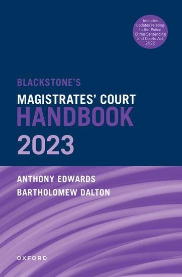 Produktbild: Blackstone's Magistrates' Court Handbook 2023