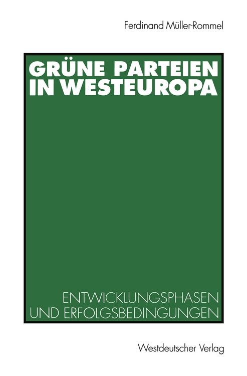 Produktbild: Gr&uuml;ne Parteien in Westeuropa