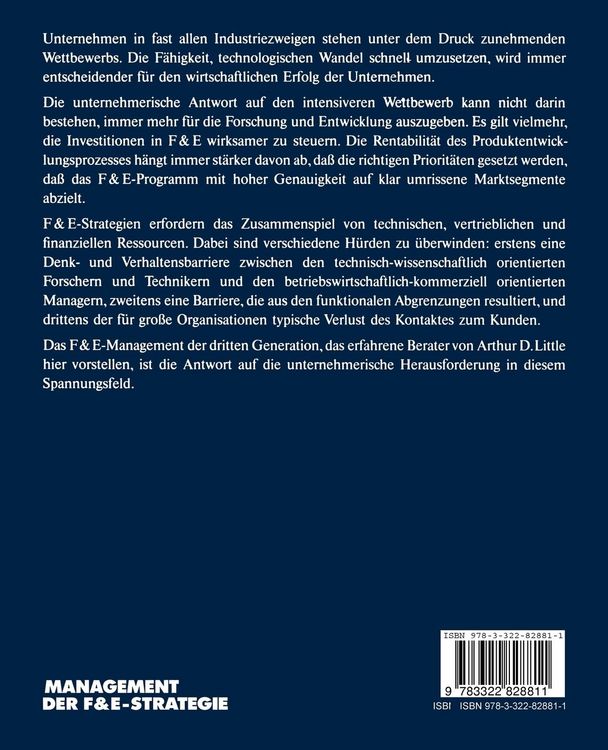Produktbild: Management der F&E-Strategie