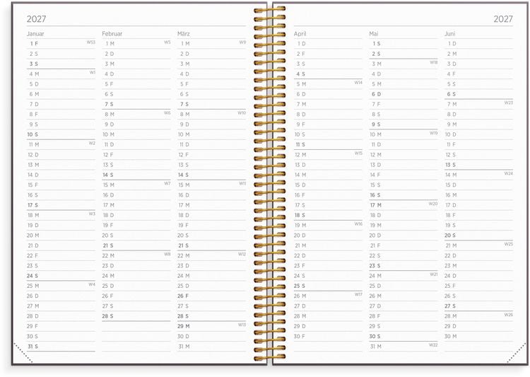 Produktbild: Organizer & Notes A5 26/27 Weinrot