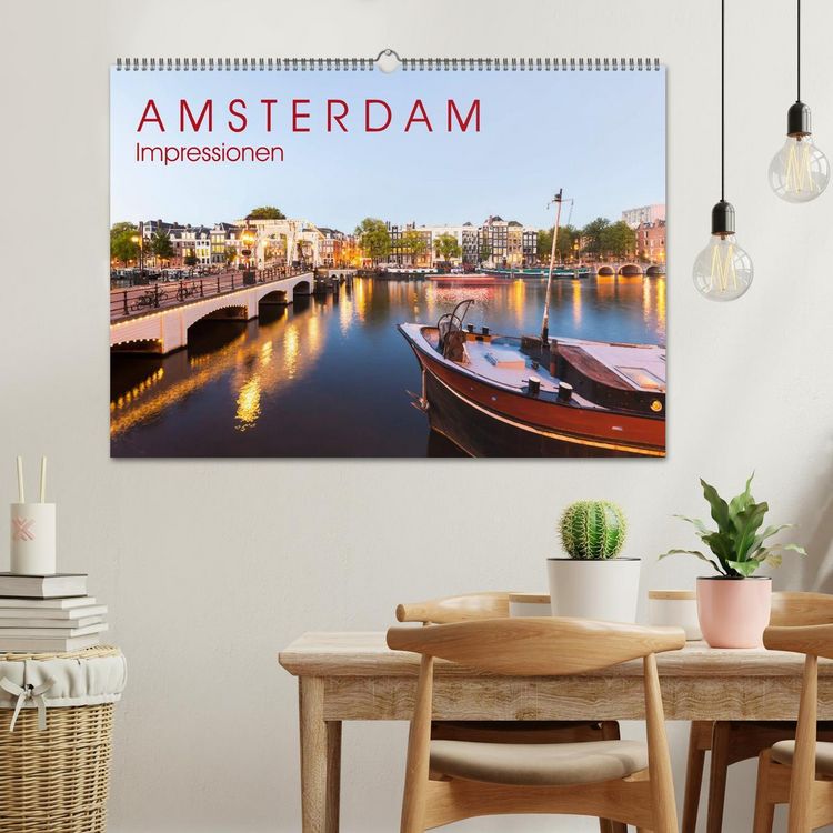 Produktbild: AMSTERDAM Impressionen (Wandkalender 2026 DIN A2 quer), CALVENDO Monatskalender