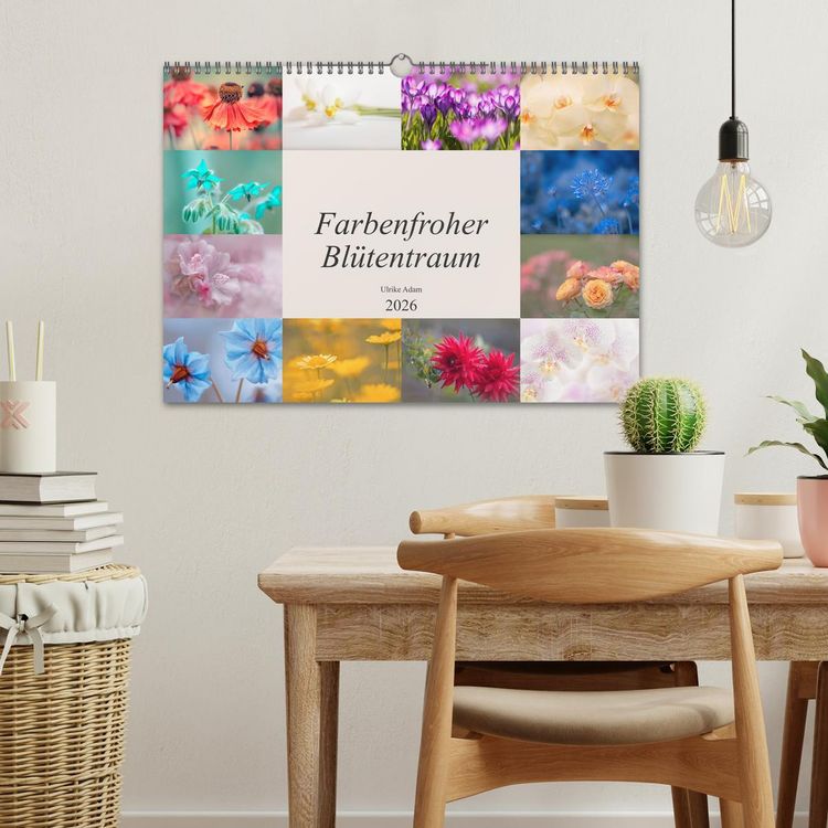 Produktbild: Farbenfroher Bl&uuml;tentraum (Wandkalender 2026 DIN A3 quer), CALVENDO Monatskalender