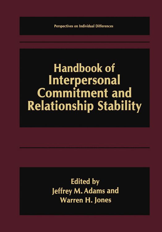 Produktbild: Handbook of Interpersonal Commitment and Relationship Stability