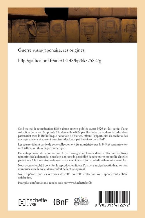Produktbild: Guerre Russo-Japonaise, Ses Origines