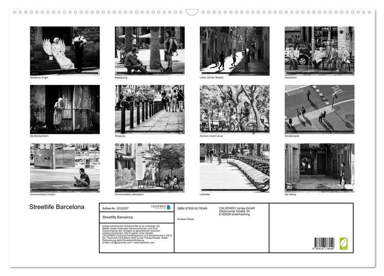 Produktbild: Streetlife Barcelona (Wandkalender 2026 DIN A2 quer), CALVENDO Monatskalender
