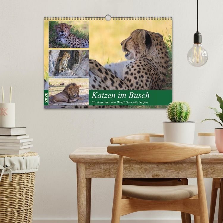 Produktbild: Katzen im Busch (Wandkalender 2026 DIN A3 quer), CALVENDO Monatskalender