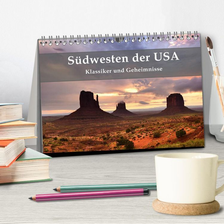Produktbild: S&uuml;dwesten der USA - Klassiker und Geheimnisse (Tischkalender 2026 DIN A5 quer), CALVENDO Monatskalender