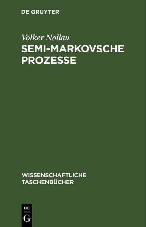 Produktbild: Semi-Markovsche Prozesse