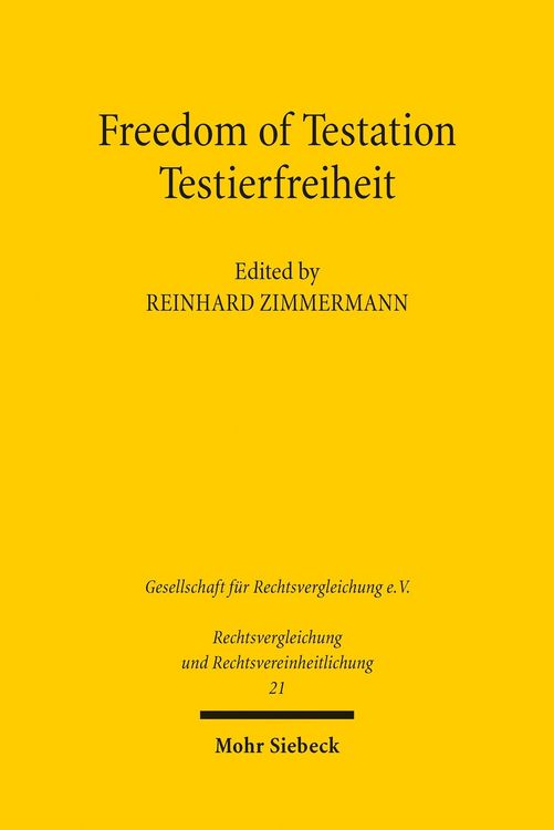 Produktbild: Freedom of Testation / Testierfreiheit