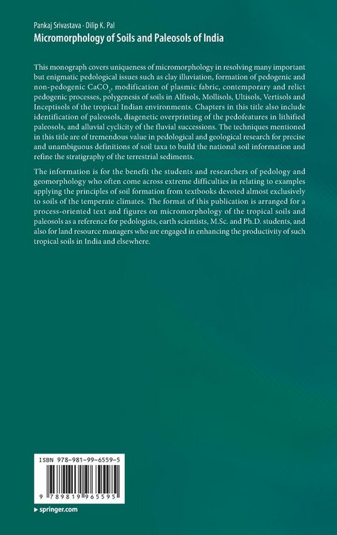 Produktbild: Micromorphology of Soils and Paleosols of India