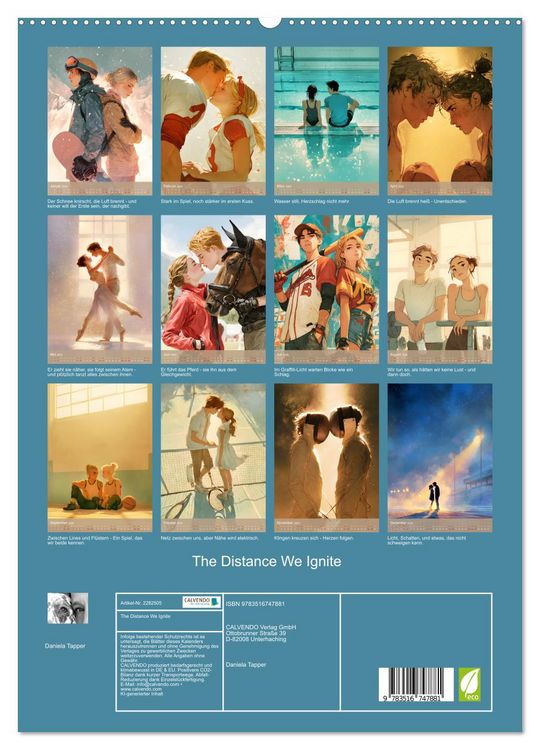 Produktbild: The Distance We Ignite (hochwertiger Premium Wandkalender 2026 DIN A2 hoch), Kunstdruck in Hochglanz