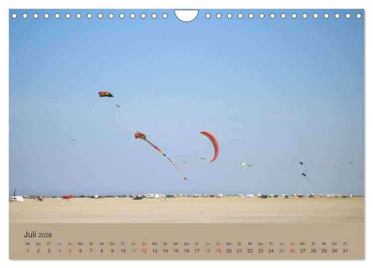Produktbild: R&ouml;m&ouml; - Wasser, Wind und endloser Strand (Wandkalender 2026 DIN A4 quer), CALVENDO Monatskalender