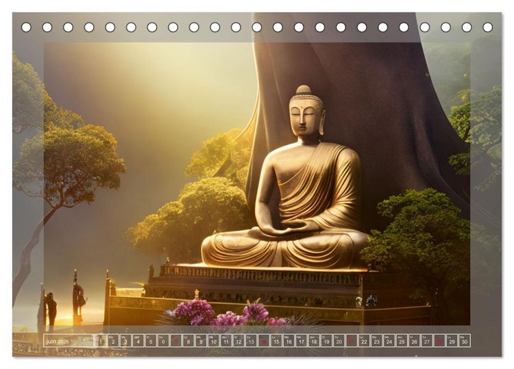 Produktbild: M&eacute;ditation Le chemin vers la s&eacute;r&eacute;nit&eacute; (Calendrier de bureau 2026 DIN A5 vertical), CALVENDO calendrier mensuel
