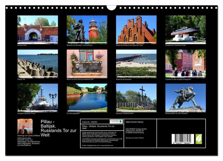 Produktbild: Pillau - Baltijsk. Russlands Tor zur Welt (Wandkalender 2026 DIN A3 quer), CALVENDO Monatskalender