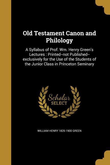 Produktbild: Old Testament Canon and Philology