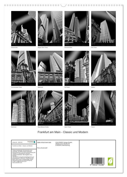 Produktbild: Frankfurt am Main - Classic und Modern (hochwertiger Premium Wandkalender 2026 DIN A2 hoch), Kunstdruck in Hochglanz