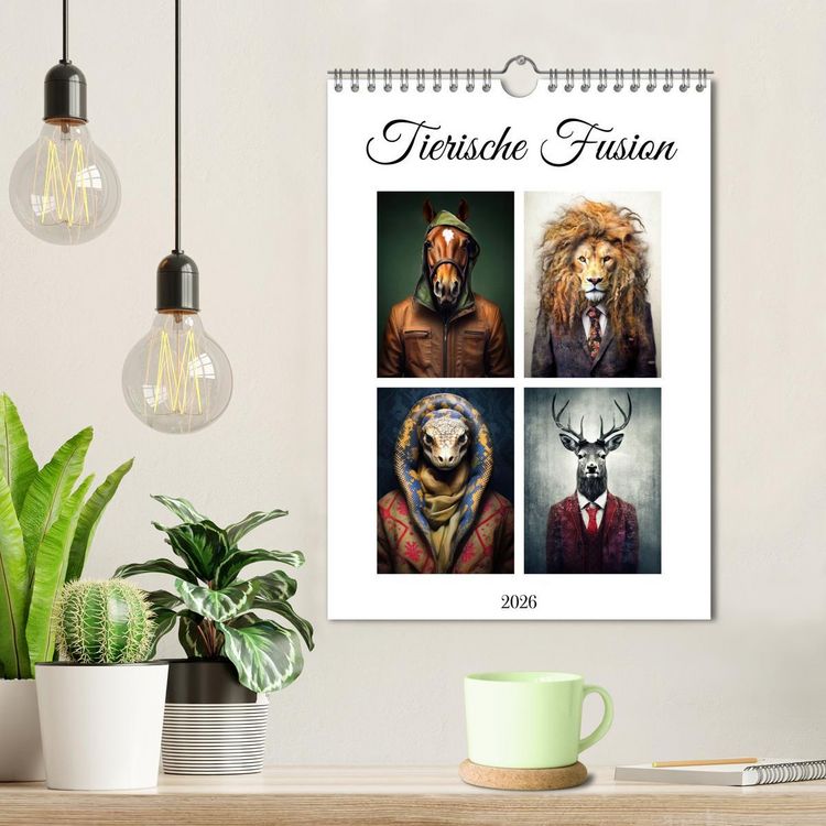 Produktbild: Tierische Fusion (Wandkalender 2026 DIN A4 hoch), CALVENDO Monatskalender