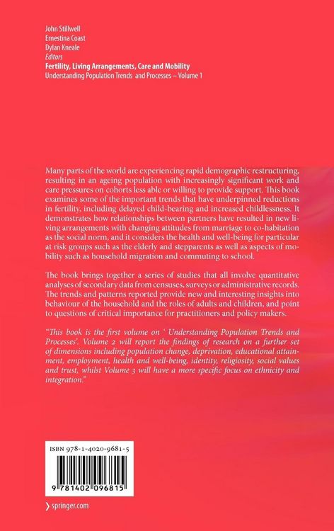 Produktbild: Fertility, Living Arrangements, Care and Mobility