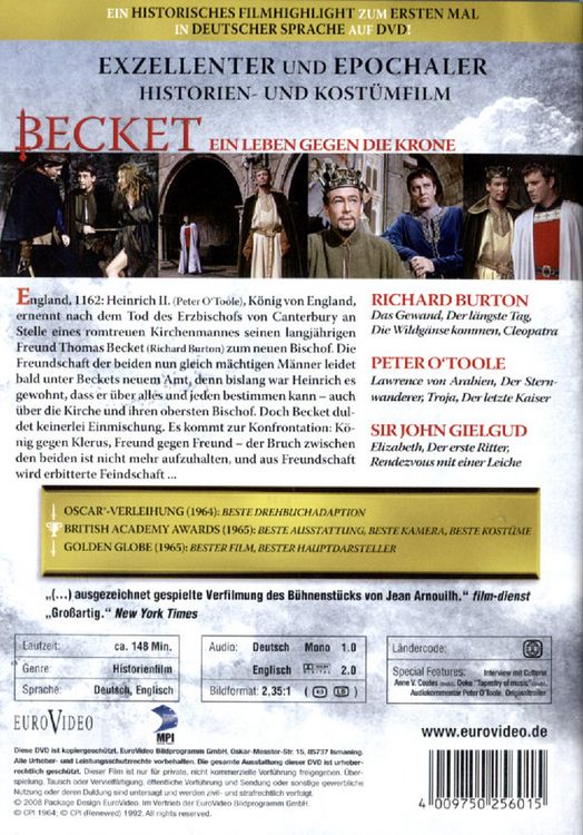 Produktbild: Becket - Ein Leben gegen die Krone