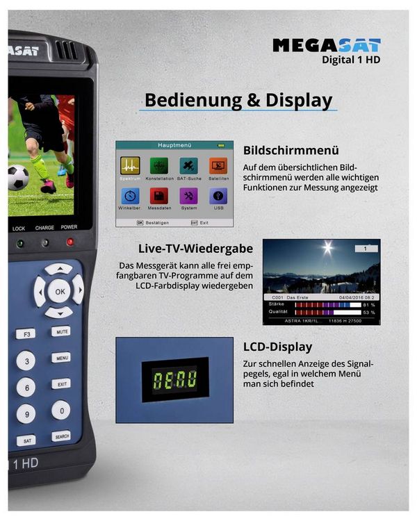 Produktbild: MegaSat Digital 1 HD SAT Finder