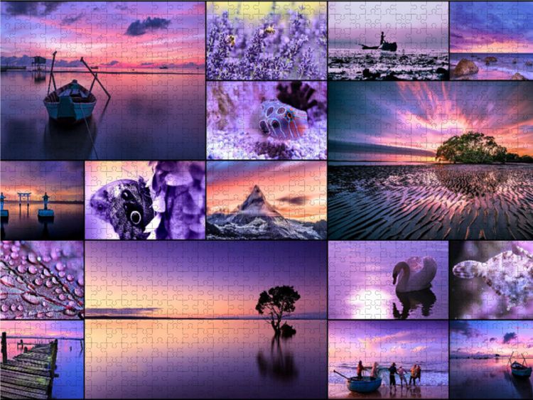 Produktbild: CALVENDO Puzzle Purple Journey | 1000 Teile Lege-Gr&ouml;&szlig;e 64x48cm Foto-Puzzle f&uuml;r gl&uuml;ckliche Stunden