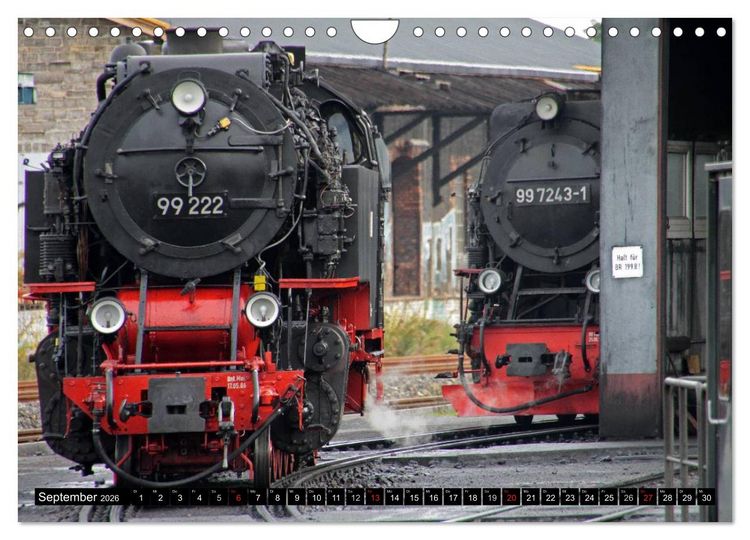 Produktbild: Die Brockenbahn - Mit Volldampf durch den Harz (Wandkalender 2026 DIN A4 quer), CALVENDO Monatskalender