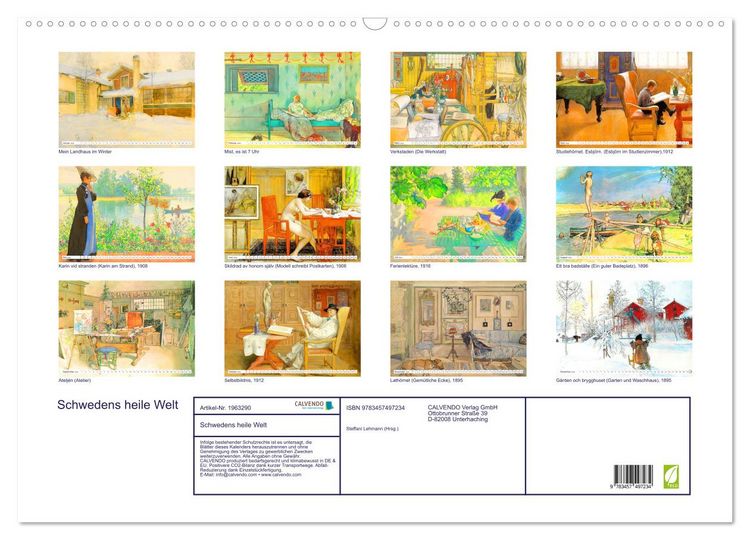 Produktbild: Schwedens heile Welt (Wandkalender 2026 DIN A2 quer), CALVENDO Monatskalender