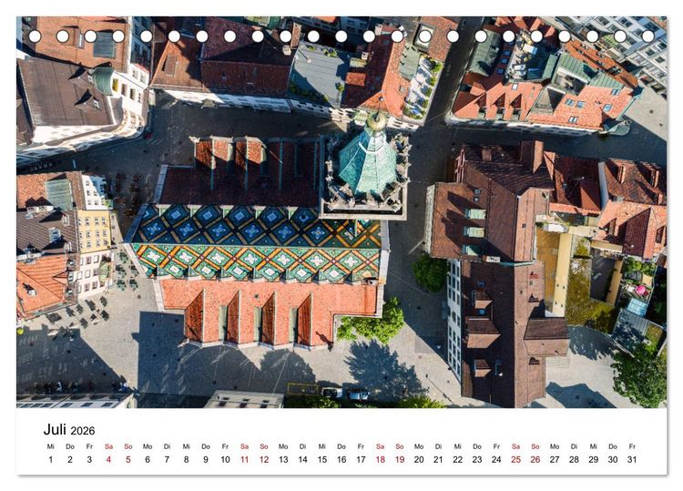 Produktbild: Luftbildkalender St. Gallen 2026 (Tischkalender 2026 DIN A5 quer), CALVENDO Monatskalender