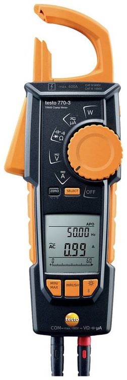 Produktbild: Testo 770-3 Stromzange digital CAT III 1000 V, CAT IV 600V Anzeige (Counts): 6000