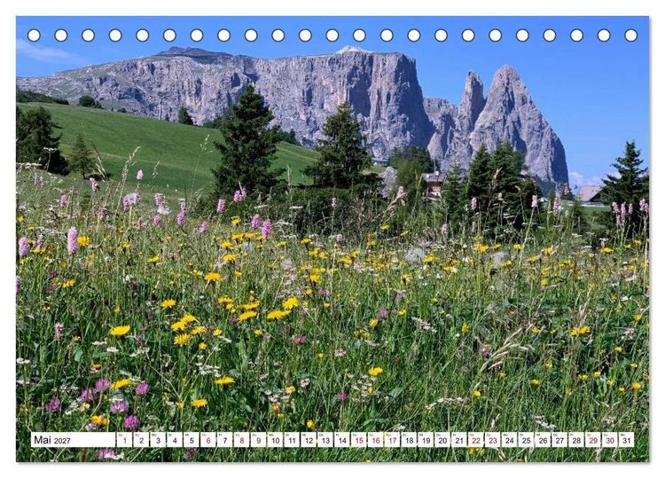 Produktbild: Der Schlern - Magie und Mythos im Herzen der Dolomiten (Tischkalender 2027 DIN A5 quer), CALVENDO Monatskalender
