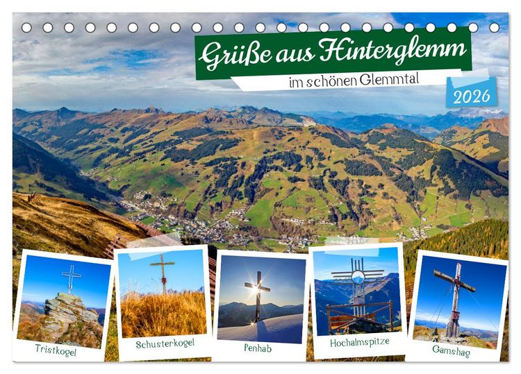 Produktbild: Gr&uuml;&szlig;e aus Hinterglemm (Tischkalender 2026 DIN A5 quer), CALVENDO Monatskalender