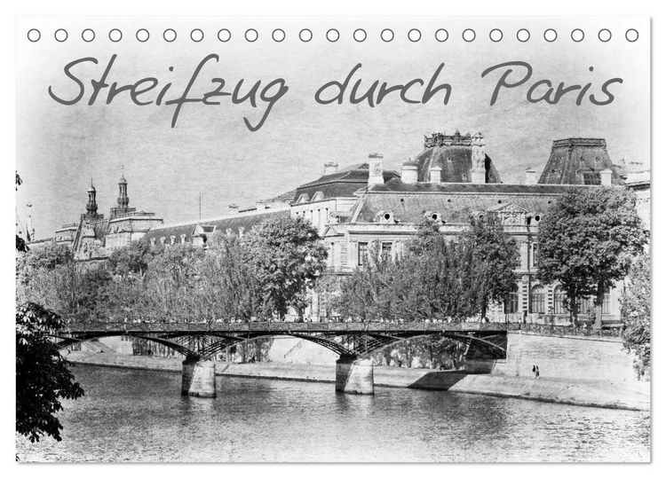 Produktbild: Streifzug durch Paris (Tischkalender 2026 DIN A5 quer), CALVENDO Monatskalender