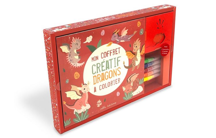 Produktbild: Mon coffret cr&eacute;atif dragons &agrave; colorier