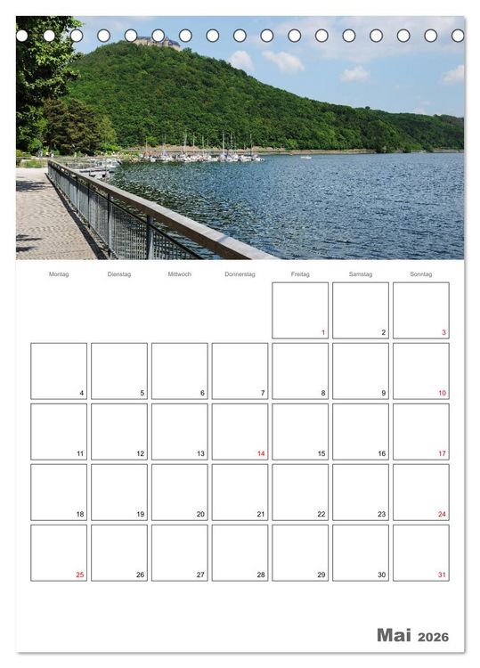 Produktbild: Hessens sch&ouml;nster See - Der Edersee (Tischkalender 2026 DIN A5 hoch), CALVENDO Monatskalender