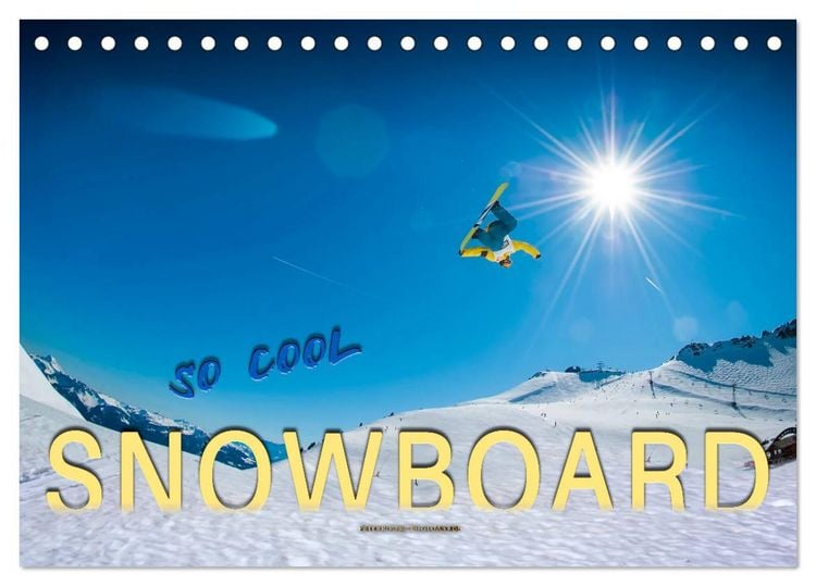 Produktbild: Snowboard - so cool (Tischkalender 2026 DIN A5 quer), CALVENDO Monatskalender