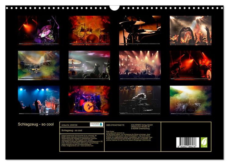 Produktbild: Schlagzeug - so cool (Wandkalender 2026 DIN A3 quer), CALVENDO Monatskalender