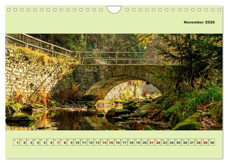Produktbild: Die schwarze Pockau im Herbstgewand (Wandkalender 2026 DIN A4 quer), CALVENDO Monatskalender