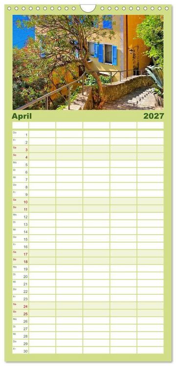 Produktbild: Familienplaner 2027 - Gandria - Malerisches Dorf am Luganer See mit 5 Spalten (Wandkalender, 21 x 45 cm) CALVENDO