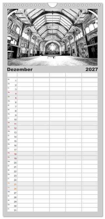 Produktbild: Familienplaner 2027 - Lost Beauty mit 5 Spalten (Wandkalender, 21 x 45 cm) CALVENDO