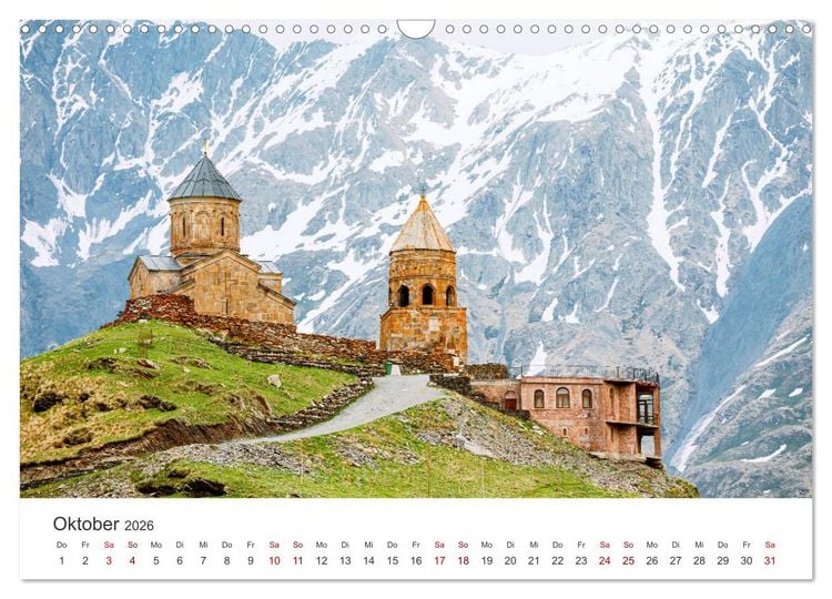 Produktbild: Georgien - Einmalige Landschaften (Wandkalender 2026 DIN A3 quer), CALVENDO Monatskalender
