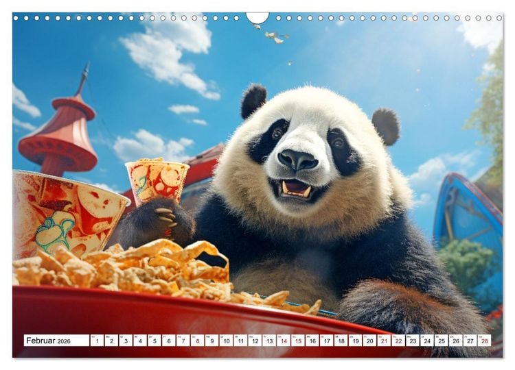 Produktbild: Sonnige Schnappsch&uuml;sse - Ein Jahr voller fr&ouml;hlicher Tiere (Wandkalender 2026 DIN A3 quer), CALVENDO Monatskalender