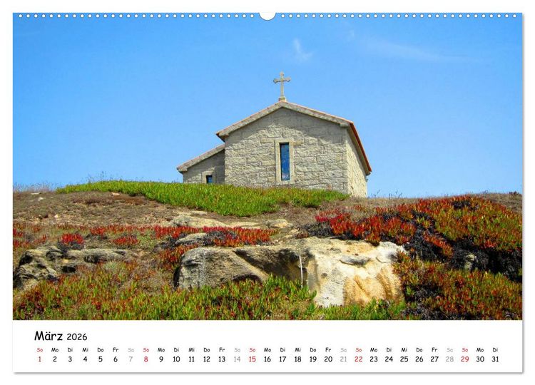 Produktbild: Jakobsweg - Camino Portugues (Wandkalender 2026 DIN A2 quer), CALVENDO Monatskalender