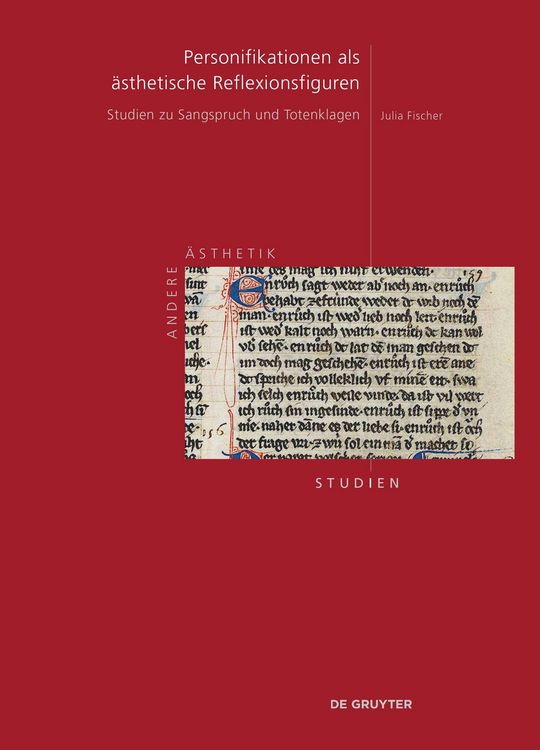 Produktbild: Personifikationen als &auml;sthetische Reflexionsfiguren