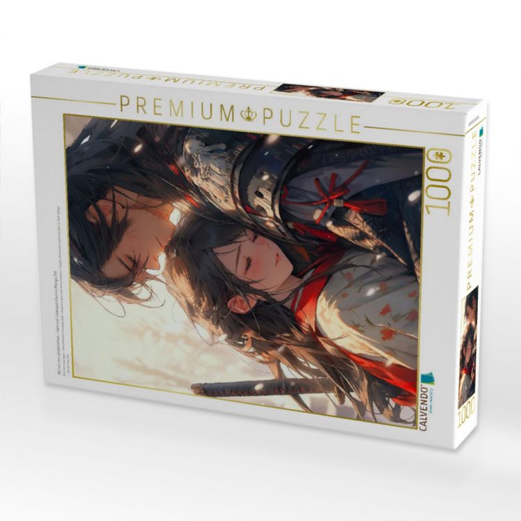 Produktbild: CALVENDO Puzzle Bis wir uns wiedersehen - Samurai Liebesp&auml;rchen im Manga Stil | 1000 Teile Lege-Gr&ouml;&szlig;e 64x48cm Foto-Puzzle f&uuml;r gl&uuml;ckliche Stunden